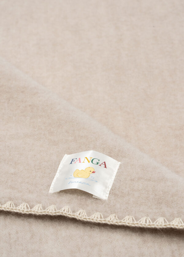 Erba Wool Fleece Baby Blanket, Oatmeal - Fanga Fontana, Konges Slojd - Image 6