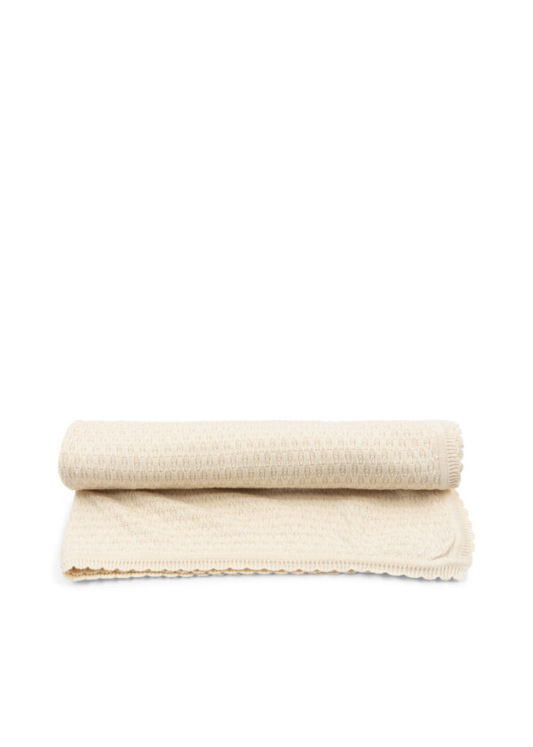 Venti Pointelle Blanket, Antique White - Fanga Fontana, Konges Slojd - Image 6