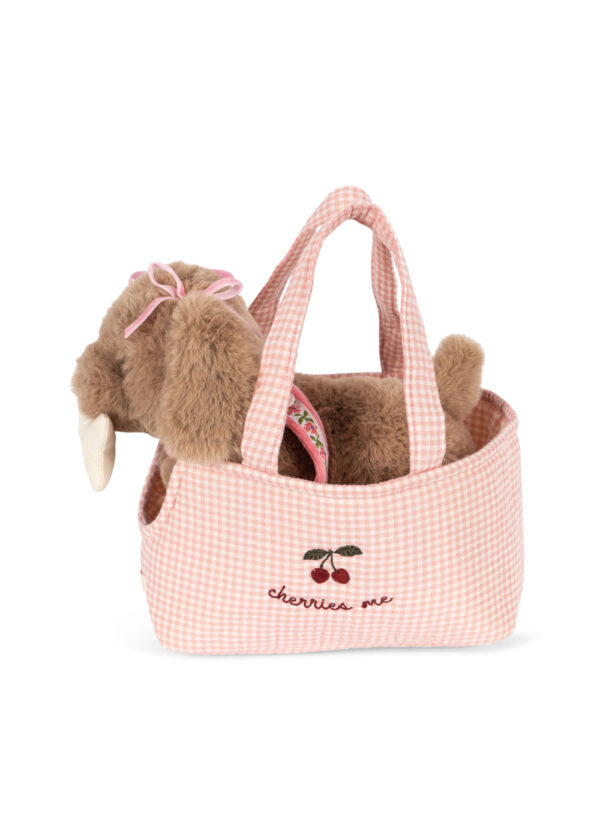 Maude Puppy, Soft Plush Toy with Basket - Konges Slojd - Image 9