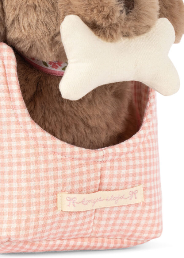 Maude Puppy, Soft Plush Toy with Basket - Konges Slojd - Image 12