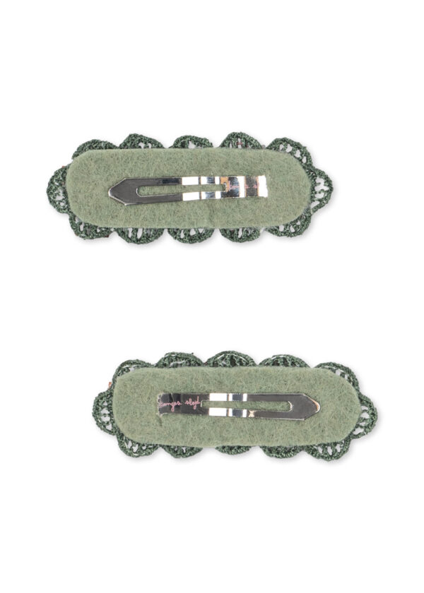 Hair clip heart 2 Pack, Mellow Rose - Konges Slojd - Image 3