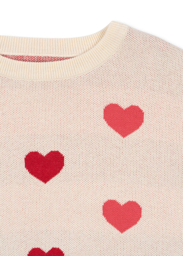 Lapis Knit Pullover, Coeur Colore Duo Pink - Konges Slojd - Image 3