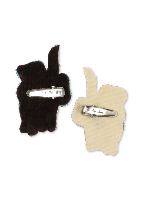 Bow Kitty Beaded Hair Clip, 2 Pack - Konges Slojd - Image 3