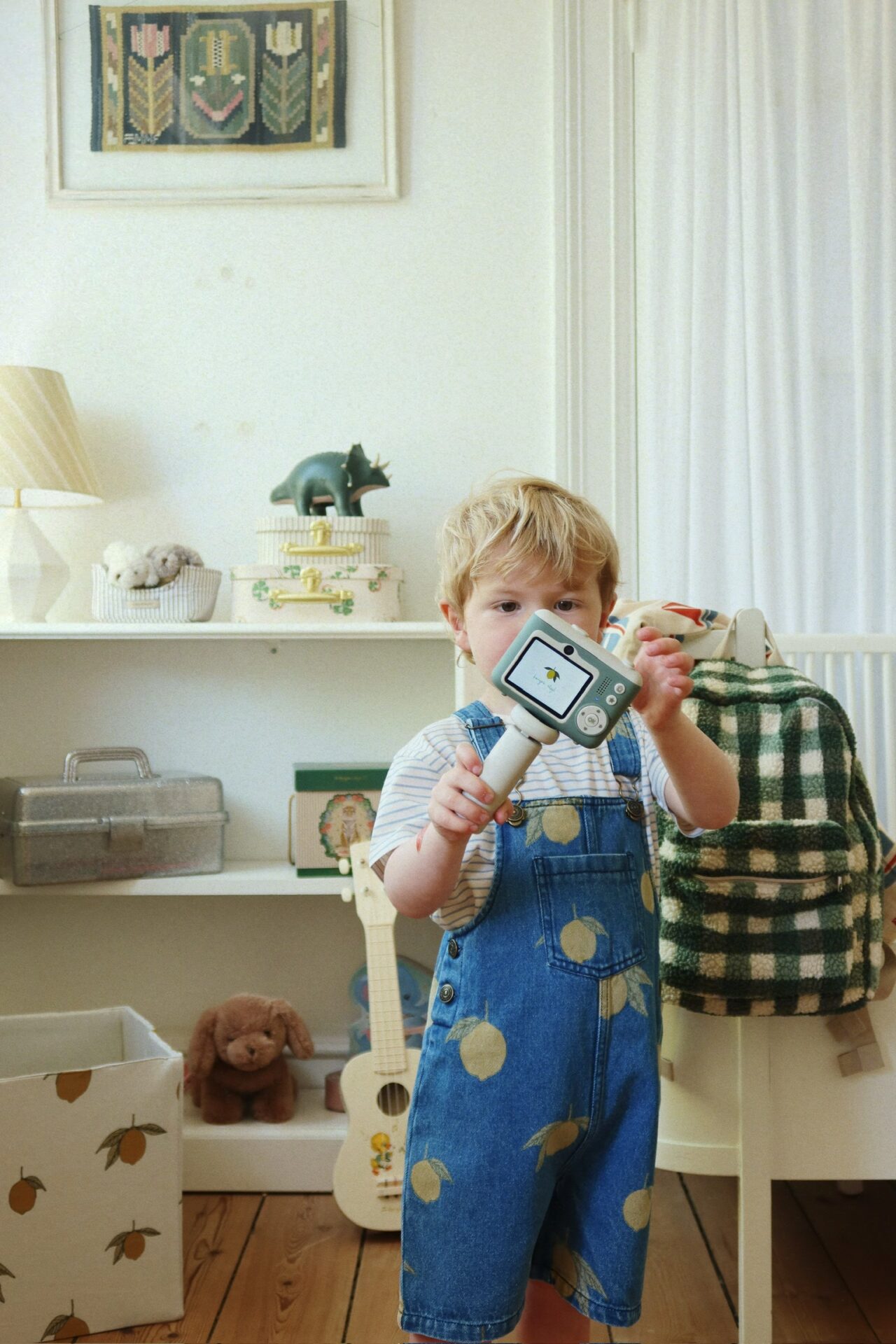 Kids Denim Overalls in Organic Cotton – Magot Lemon - Konges Sløjd - Image 2