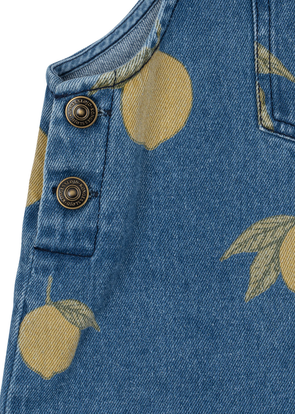 Kids Denim Overalls in Organic Cotton – Magot Lemon - Konges Sløjd - Image 6