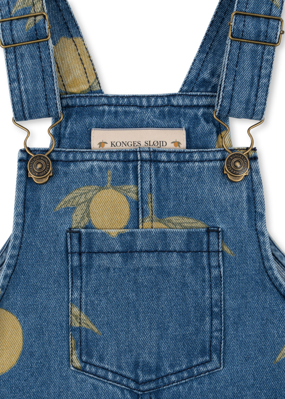 Kids Denim Overalls in Organic Cotton – Magot Lemon - Konges Sløjd - Image 7