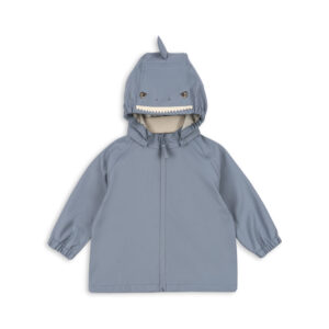 Konges Sløjd Sharka Rain Jacket Tradewinds Blue waterproof wind-resistant kids rainwear