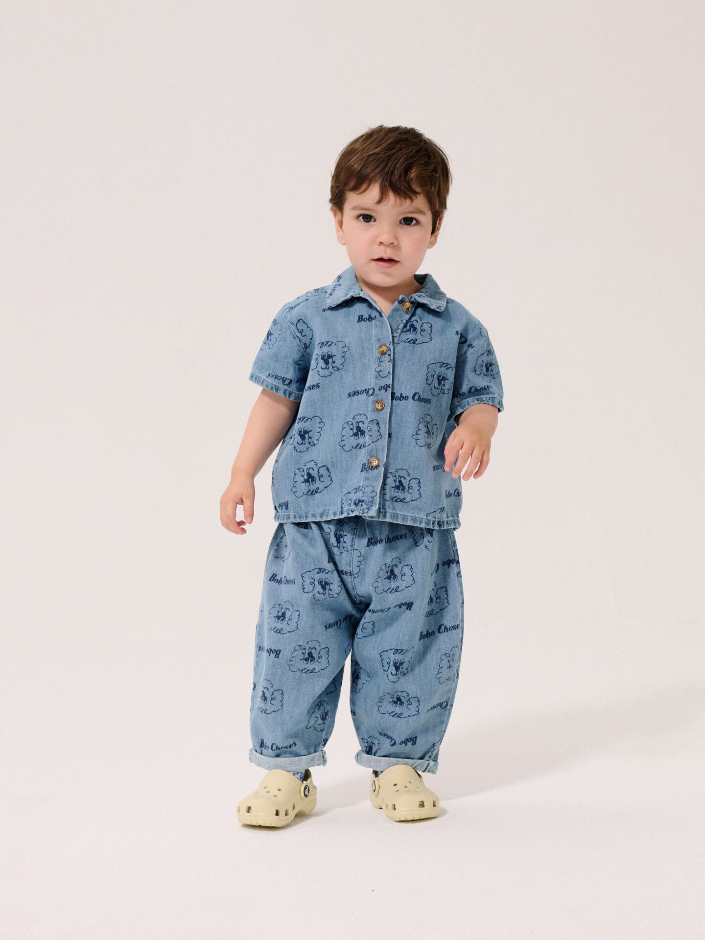 Pickles The Dog Denim Pants, Prussian Blue - Bobo choses - Image 2