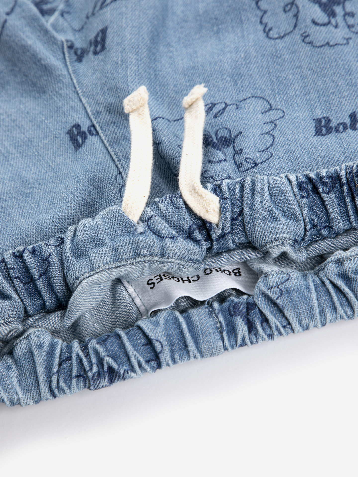 Pickles The Dog Denim Pants, Prussian Blue - Bobo choses - Image 7