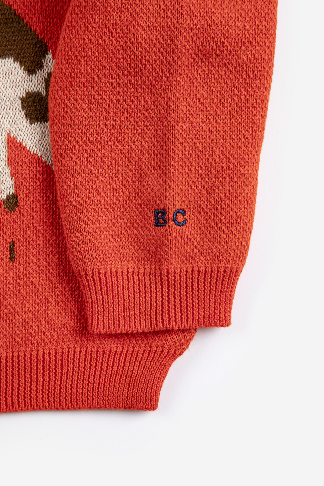 Kids Organic Cotton Jumper – Farm Adventure Red - Bobo Choses - Image 4