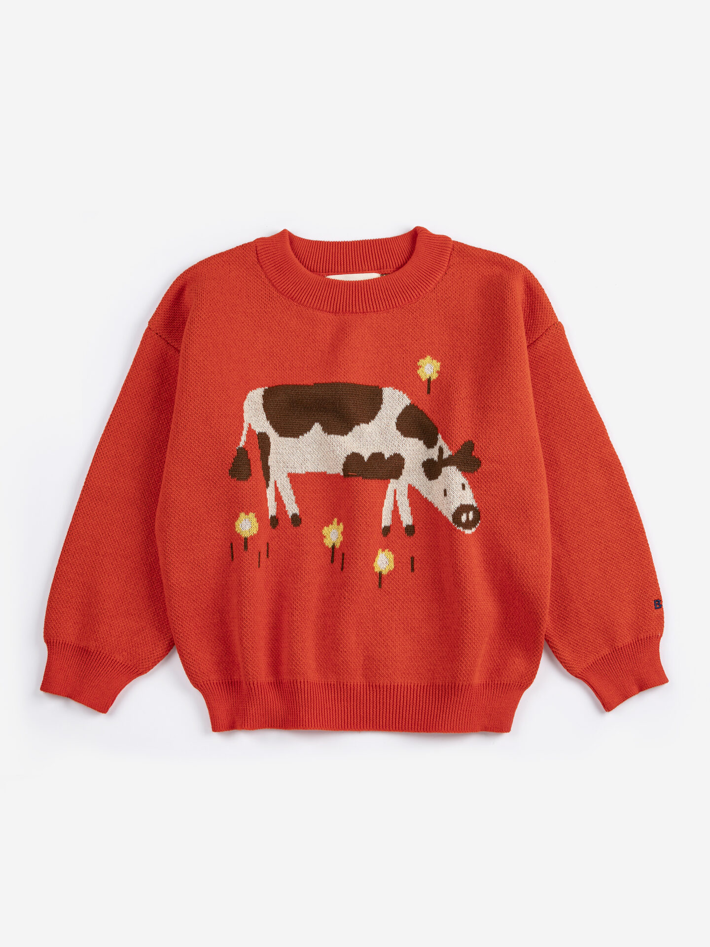 Kids Organic Cotton Jumper – Farm Adventure Red - Bobo Choses - Image 5