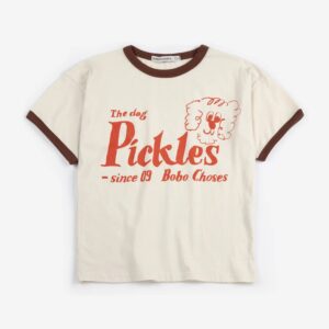 Bobo Choses Pickles The Dog offwhite organic cotton T-shirt