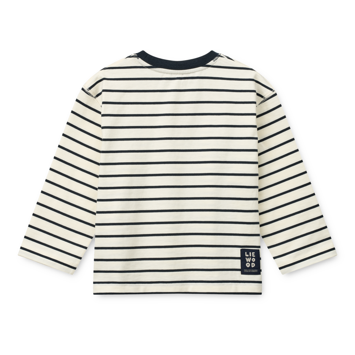 Striped Long Sleeve T-shirt, Classic Navy / Creme – Liewood - Image 3