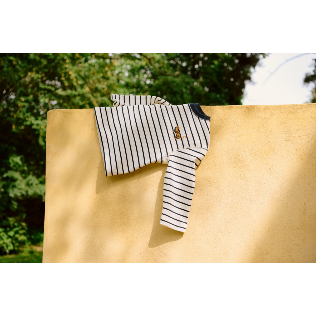 Striped Long Sleeve T-shirt, Classic Navy / Creme – Liewood - Image 5