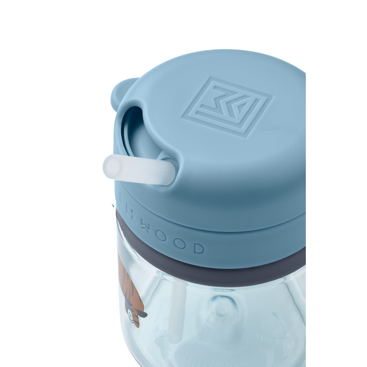 Pavia Tritan Straw Cup 280ml, Blue, Tiger – Liewood - Image 4