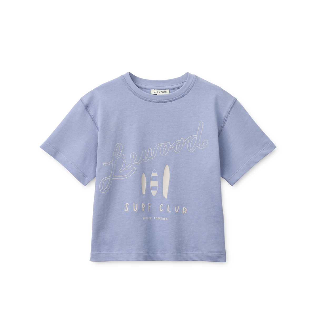 Tyler placement ss t-shirt surf dusty lavender 100% gots organic cotton