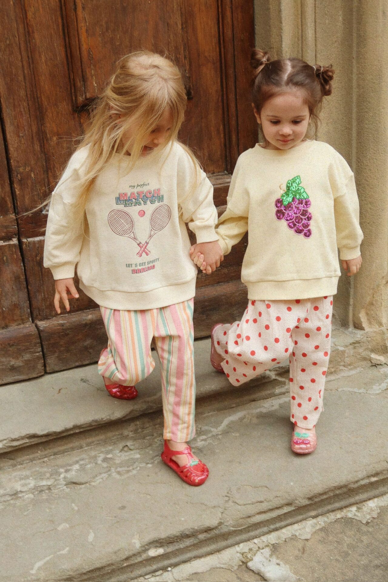 Loupy Lou Sweatshirt, My Perfect Match, Buttercream – Konges slojd - Image 2