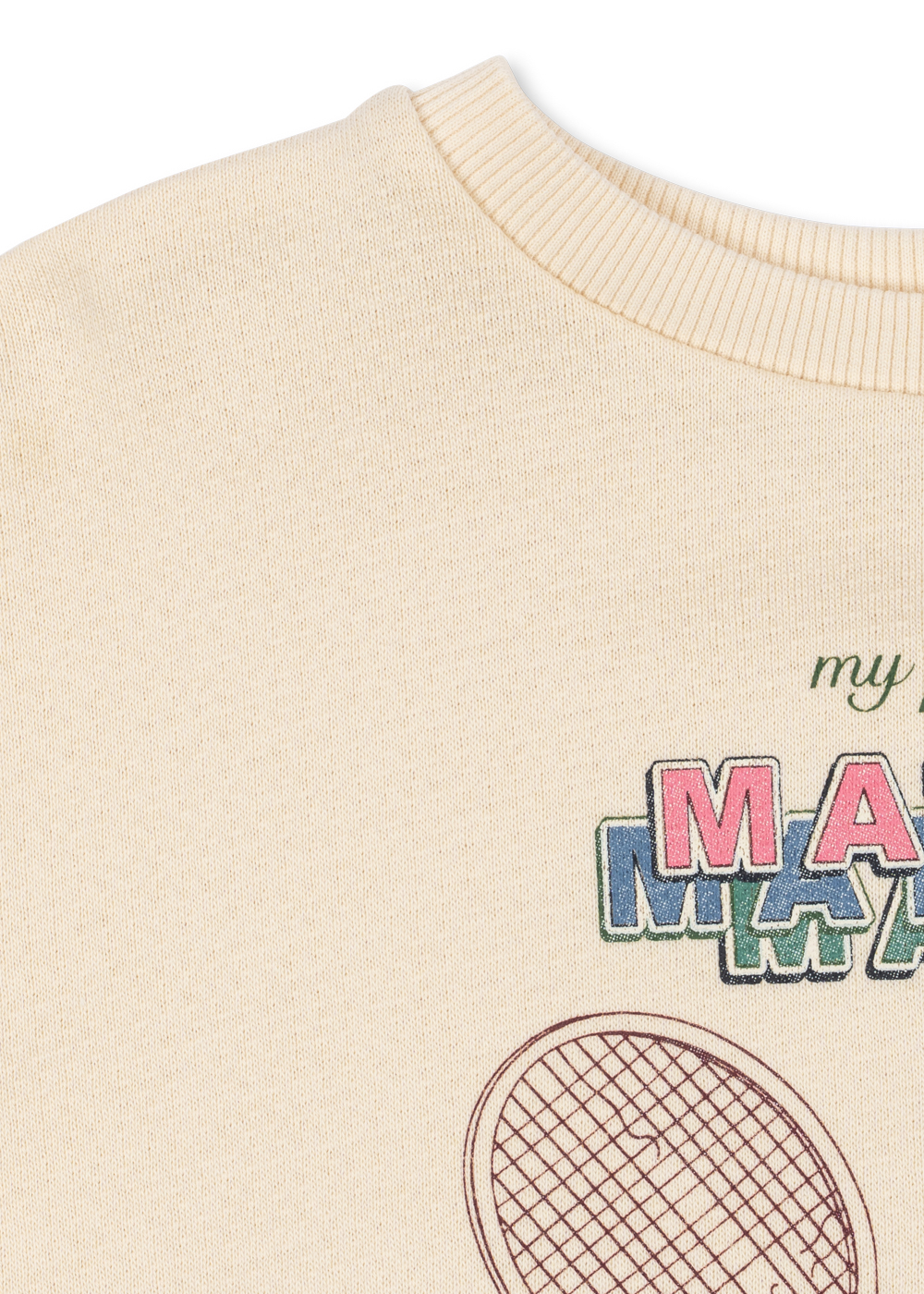 Loupy Lou Sweatshirt, My Perfect Match, Buttercream – Konges slojd - Image 6