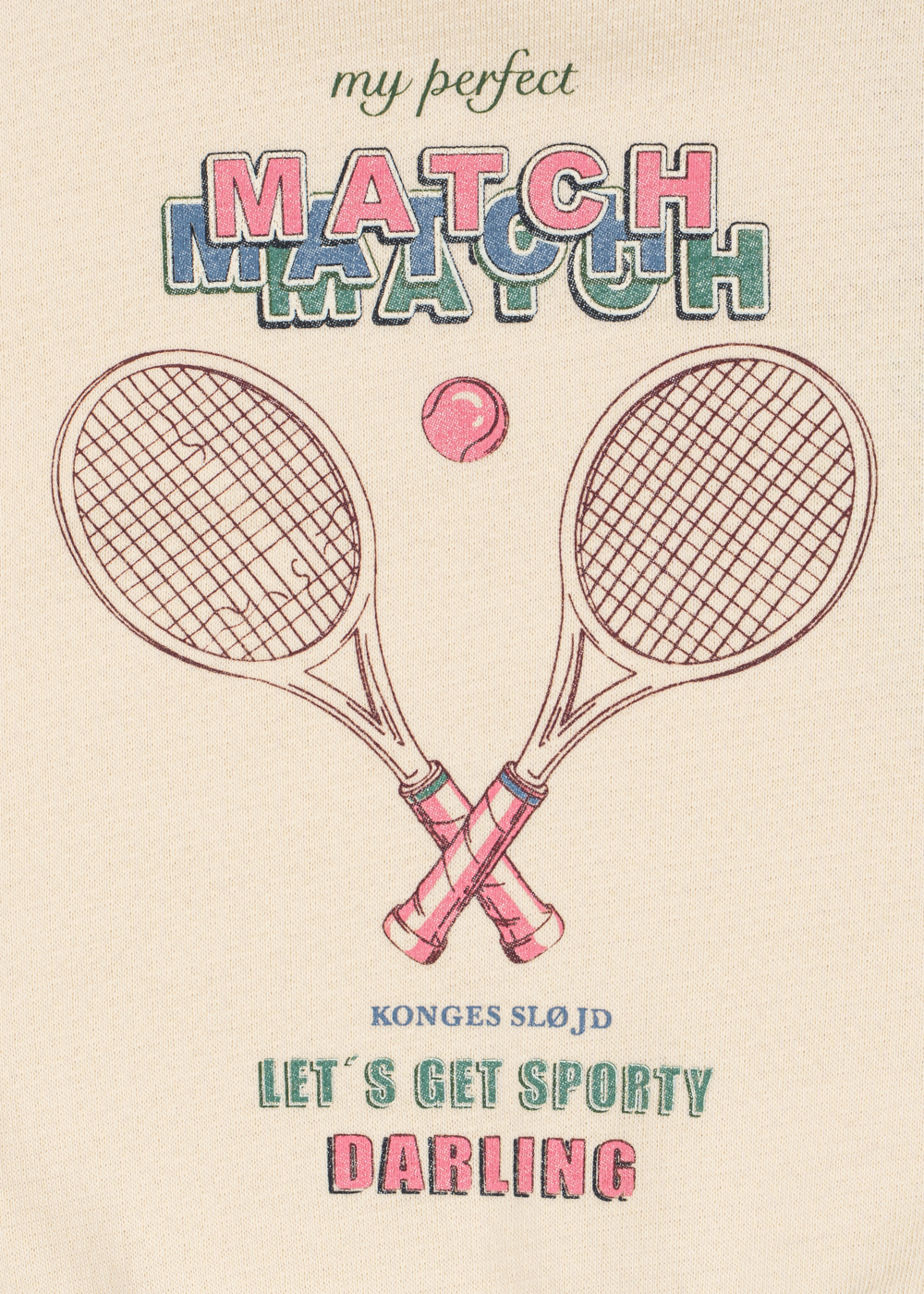 Loupy Lou Sweatshirt, My Perfect Match, Buttercream – Konges slojd - Image 7