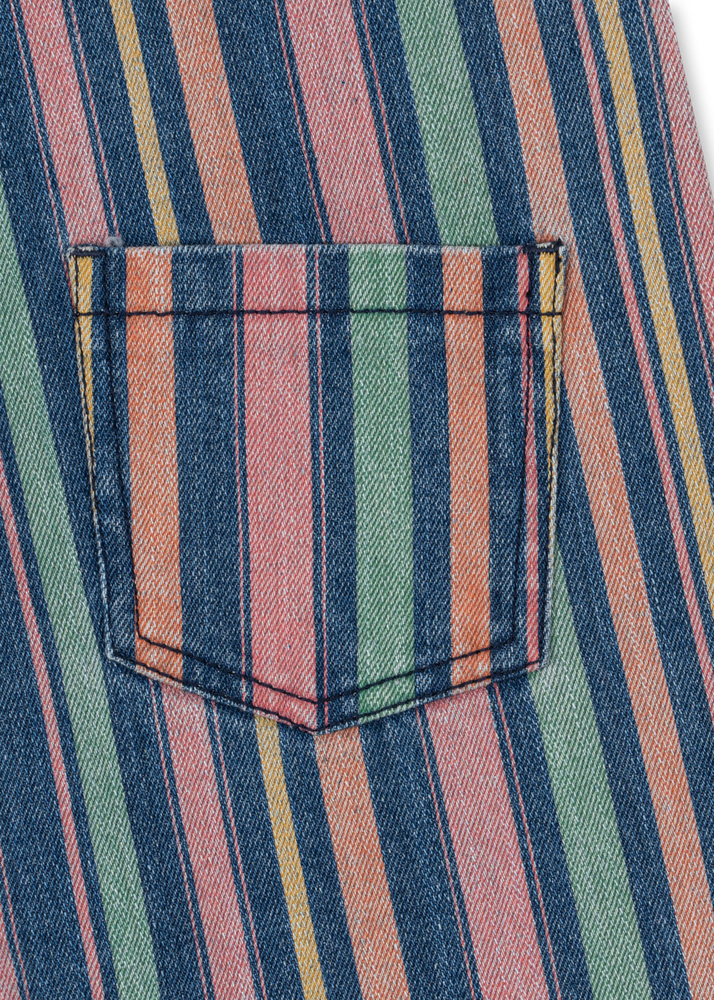 Magot Denim Overalls, Miami Stripe, Multicolor Soft Denim – Konges Slojd - Image 5