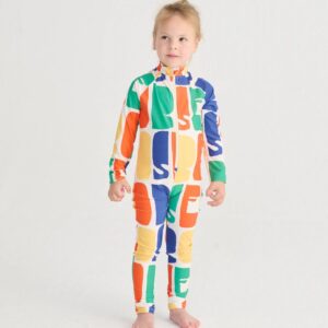 Bobo Choses kids multicolor swim overall long sleeve UV protection