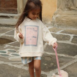 Spotty Longsleeve Poloshirt Buttercream Snacktime by Konges Slojd