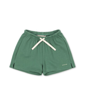 Spotty Sweat Shorts GOTS Dark Ivy Green Konges Slojd organic cotton kids shorts