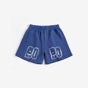 Bobo Choses Thin Navy Blue Bermuda Shorts relaxed fit elastic waistband